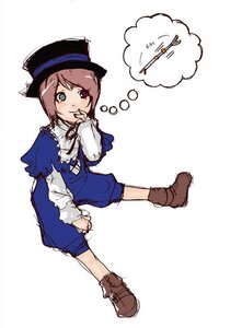Rating: Safe Score: 0 Tags: 1girl ankle_boots blue_dress boots brown_hair dress full_body green_eyes hat heterochromia image long_sleeves looking_at_viewer red_eyes short_hair simple_background solo souseiseki speech_bubble thought_bubble top_hat white_background User: admin