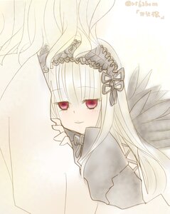 Rating: Safe Score: 0 Tags: 1girl bangs black_dress black_ribbon black_wings blush closed_mouth dress eyebrows_visible_through_hair frills hairband image long_hair long_sleeves looking_at_viewer smile solo suigintou very_long_hair white_background wings User: admin