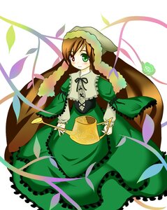 Rating: Safe Score: 0 Tags: 1girl brown_hair dress frills green_dress green_eyes heterochromia holding image long_hair long_sleeves looking_at_viewer red_eyes solo suiseiseki twintails very_long_hair watering_can white_background User: admin