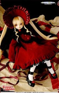 Rating: Safe Score: 0 Tags: 1girl blonde_hair doll dress frills full_body long_hair long_sleeves looking_at_viewer mary_janes red_dress rose shinku shoes solo twintails umbrella watermark User: admin