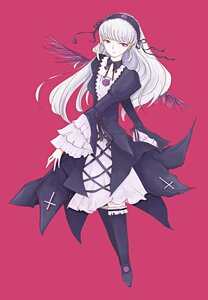 Rating: Safe Score: 0 Tags: 1girl auto_tagged dress frills gothic_lolita hairband image lolita_fashion lolita_hairband long_hair long_sleeves pink_background red_background ribbon simple_background solo suigintou white_hair User: admin