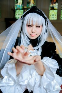 Rating: Safe Score: 0 Tags: 1girl 3d blurry blurry_background blurry_foreground closed_mouth depth_of_field doll_joints dress figure frills hairband joints long_sleeves looking_at_viewer photo red_eyes rose smile solo suigintou User: admin