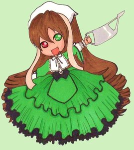 Rating: Safe Score: 0 Tags: 1girl :d brown_hair dress drill_hair frills full_body green_background green_dress green_eyes hat head_scarf heterochromia image long_hair long_sleeves looking_at_viewer open_mouth red_eyes simple_background smile solo suiseiseki very_long_hair watering_can User: admin