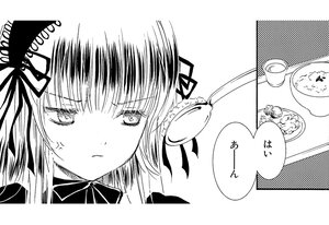 Rating: Safe Score: 0 Tags: 1girl anger_vein comic eyebrows_visible_through_hair food greyscale image monochrome solo suigintou User: admin