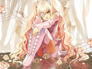 Rating: Safe Score: 0 Tags: 1girl auto_tagged blonde_hair boots commentary_request dress eyepatch flower image kirakishou long_hair nishikawa_(fe) pink_flower pink_hair pink_rose rose rozen_maiden sitting solo thigh_boots thighhighs thorns twintails very_long_hair vines white_flower white_rose yellow_eyes yellow_rose User: admin