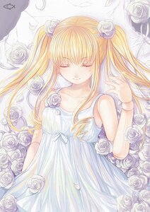 Rating: Safe Score: 0 Tags: 1girl bad_id bad_pixiv_id black_rose blonde_hair closed_eyes doll_joints dress flower hair_flower hair_ornament image joints long_hair lying on_back philomelalilium photoshop_(medium) rose rose_petals rozen_maiden shinku smile solo sundress thorns traditional_media twintails white_flower white_rose yellow_rose User: admin