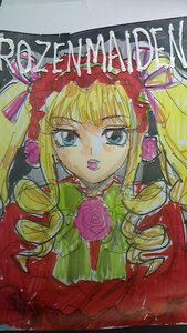 Rating: Safe Score: 0 Tags: 1girl bangs blonde_hair blue_eyes dress drill_hair flower image long_hair looking_at_viewer red_dress rose shinku simple_background solo twin_drills User: admin