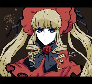 Rating: Safe Score: 0 Tags: 1girl bangs black_border blonde_hair blue_eyes bonnet bow bowtie dated dress drill_hair flower image letterboxed long_hair long_sleeves looking_at_viewer rose shinku sidelocks signature solo twintails User: admin