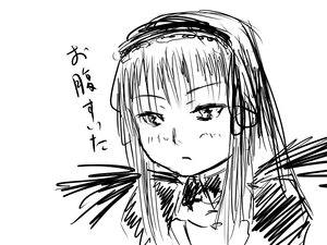 Rating: Safe Score: 0 Tags: 1girl closed_mouth frilled_hairband greyscale hairband image lolita_hairband long_hair looking_at_viewer monochrome simple_background sketch solo suigintou upper_body white_background User: admin
