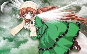Rating: Safe Score: 0 Tags: 1girl artist_name brown_hair dress drill_hair frills full_body full_moon green_dress green_eyes hat heterochromia image long_hair long_sleeves looking_at_viewer moon outdoors red_eyes solo suiseiseki twin_drills twintails very_long_hair wings User: admin