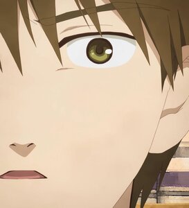 Rating: Safe Score: 0 Tags: 1girl brown_hair close-up face hair_between_eyes human looking_at_viewer sakurada_jun screenshot simple_background solo User: admin