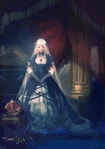 Rating: Safe Score: 0 Tags: 1girl absurdres bad_id bad_pixiv_id crown dress elbow_gloves flower gloves hairband highres image long_hair long_sleeves looking_at_viewer painterly photoshop_(medium) red_eyes rozen_maiden sitting solo standing suigintou white_hair yoru_(xueyinye) User: admin