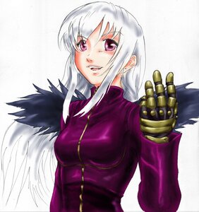 Rating: Safe Score: 0 Tags: 1girl breasts image long_hair long_sleeves looking_at_viewer silver_hair smile solo suigintou upper_body white_hair wings User: admin