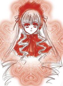 Rating: Safe Score: 0 Tags: 1girl bow bowtie capelet dress image long_hair long_sleeves looking_at_viewer red_theme shinku solo twintails upper_body very_long_hair User: admin