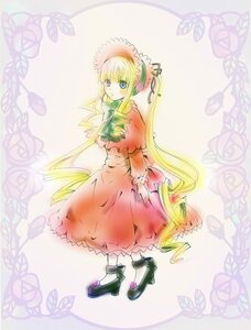 Rating: Safe Score: 0 Tags: 1girl blonde_hair blue_eyes bonnet bow bowtie dress full_body green_bow image long_hair long_sleeves looking_at_viewer looking_back red_dress shinku solo standing twintails very_long_hair User: admin