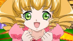 Rating: Safe Score: 0 Tags: 1girl :d blonde_hair clenched_hands dress drill_hair green_eyes hina_ichigo hinaichigo image looking_at_viewer open_mouth paw_pose ringlets smile solo twin_drills upper_body User: admin