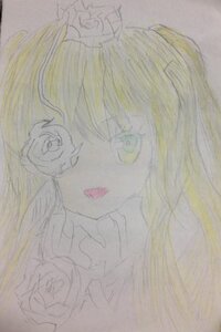 Rating: Safe Score: 0 Tags: 1girl blonde_hair face flower hair_ornament image kirakishou long_hair pink_rose portrait rose solo traditional_media white_flower white_rose yellow_eyes User: admin