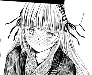 Rating: Safe Score: 0 Tags: 1girl bangs blush closed_mouth eyebrows_visible_through_hair greyscale hair_ribbon image japanese_clothes letterboxed long_hair looking_at_viewer monochrome ribbon simple_background solo suigintou upper_body white_background User: admin