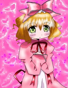 Rating: Safe Score: 0 Tags: 1girl blonde_hair bow bug butterfly dress green_eyes hair_bow hina_ichigo hinaichigo image insect long_sleeves pink_bow pink_dress ribbon short_hair smile solo tears User: admin