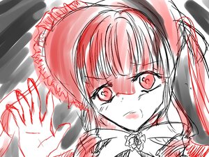 Rating: Safe Score: 0 Tags: 1girl blood flower image monochrome rose shinku sketch solo tears User: admin