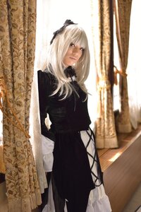 Rating: Safe Score: 0 Tags: 1girl auto_tagged bangs black_dress blonde_hair closed_mouth dress indoors lips long_hair long_sleeves looking_at_viewer solo standing suigintou white_hair User: admin