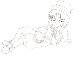 Rating: Safe Score: 0 Tags: 1boy boots capelet frills full_body hat image long_sleeves monochrome neck_ribbon ribbon shorts smile solo souseiseki striped striped_background top_hat vertical_stripes User: admin
