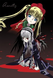 Rating: Safe Score: 0 Tags: 2girls blonde_hair blue_eyes dress flower image long_hair long_sleeves looking_at_viewer multiple_girls pair red_dress shinku suigintou twintails wings User: admin