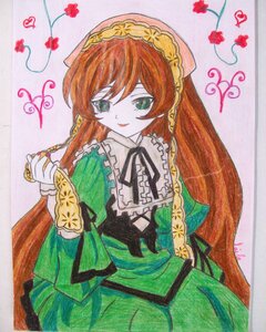 Rating: Safe Score: 0 Tags: 1girl bangs braid dress flower frills green_dress green_eyes image long_hair long_sleeves looking_at_viewer marker_(medium) shikishi smile solo suiseiseki traditional_media very_long_hair watercolor_(medium) User: admin