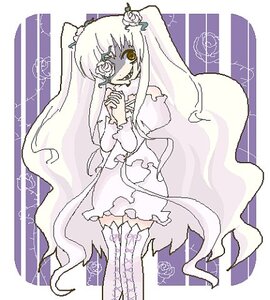Rating: Safe Score: 0 Tags: 1girl boots dress eyepatch flower hands_clasped image kirakishou long_hair own_hands_together rose smile solo thigh_boots thighhighs very_long_hair white_hair yellow_eyes zettai_ryouiki User: admin