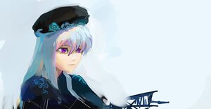 Rating: Safe Score: 0 Tags: 1girl hat image long_hair long_sleeves looking_at_viewer purple_eyes smile solo suigintou upper_body User: admin