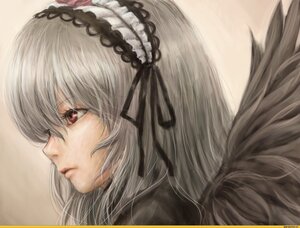 Rating: Safe Score: 0 Tags: 1girl bangs black_ribbon closed_mouth commentary_request eyelashes face frills hairband highres image lips lolita_fashion long_hair portrait profile realistic red_eyes ribbon rozen_maiden silver_hair simple_background solo suigintou tsun_(tsutaya01) wings User: admin