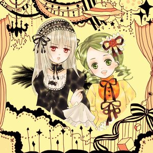 Rating: Safe Score: 0 Tags: 2girls blonde_hair cross curtains dress drill_hair flower frills green_eyes green_hair hairband image kanaria long_hair long_sleeves multiple_girls open_mouth pair red_eyes ribbon rose smile star_(symbol) suigintou twin_drills User: admin