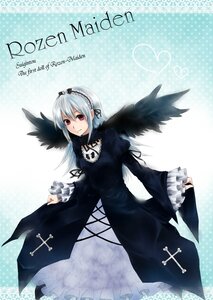 Rating: Safe Score: 0 Tags: 1girl black_wings cross dress frills image long_sleeves looking_at_viewer red_eyes silver_hair smile solo suigintou wings User: admin