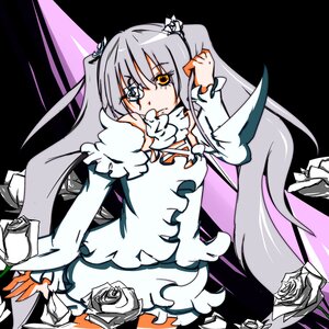 Rating: Safe Score: 0 Tags: dress flower hair_ornament image kirakishou long_hair multiple_girls rose solo white_dress white_flower white_rose yellow_eyes User: admin