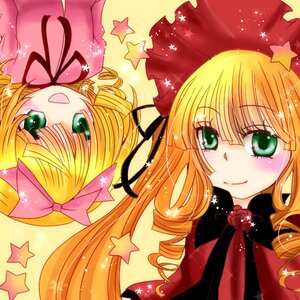 Rating: Safe Score: 0 Tags: 2girls blonde_hair blush bow cross drill_hair green_eyes hat hina_ichigo hinaichigo image long_hair multiple_girls open_mouth pair pink_bow ribbon shinku smile star_(symbol) star_hair_ornament star_print starfish starry_background twin_drills User: admin