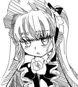 Rating: Safe Score: 0 Tags: 1girl blush eyebrows_visible_through_hair gloves greyscale hair_intakes image long_hair looking_at_viewer monochrome rose shinku sidelocks simple_background solo upper_body veil white_background User: admin