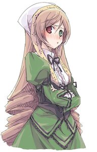 Rating: Safe Score: 0 Tags: !? 1girl auto_tagged blush brown_hair crossed_arms dress drill_hair eyebrows_visible_through_hair face frills green_dress green_eyes head_scarf heterochromia image kyo_(kuroichigo) long_hair long_sleeves looking_at_viewer red_eyes rozen_maiden simple_background solo standing suiseiseki very_long_hair white_background User: admin