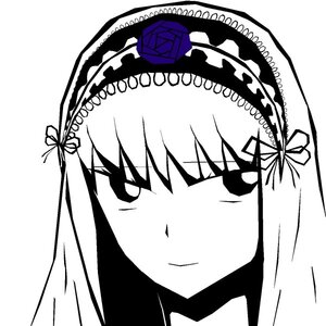 Rating: Safe Score: 0 Tags: 1girl bangs blush eyebrows_visible_through_hair flower greyscale hairband image looking_at_viewer monochrome rose simple_background solo suigintou white_background User: admin