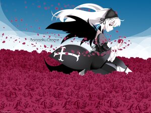 Rating: Safe Score: 0 Tags: 1girl black_wings dress flower frills hairband image juliet_sleeves lolita_hairband long_hair long_sleeves petals red_eyes red_flower red_rose rose rose_petals solo suigintou white_hair wings User: admin