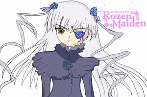 Rating: Safe Score: 0 Tags: 1girl auto_tagged barasuishou blue_flower blue_rose dress eyepatch flower image long_hair long_sleeves ribbon rose silver_hair solo striped upper_body very_long_hair User: admin