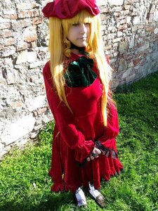 Rating: Safe Score: 0 Tags: 1girl blonde_hair dress hat long_hair red_dress shinku solo standing User: admin