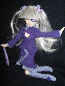 Rating: Safe Score: 0 Tags: 1girl barasuishou blindfold boots doll dress flower long_hair long_sleeves outstretched_arms purple_dress solo spread_arms standing User: admin