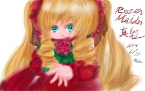 Rating: Safe Score: 0 Tags: 1girl blonde_hair blue_eyes dress image long_hair long_sleeves looking_at_viewer motion_blur red_dress rose shinku simple_background solo white_background User: admin