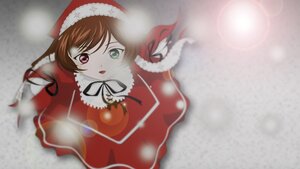 Rating: Safe Score: 0 Tags: 1girl black_ribbon blush breath brown_hair christmas dress from_above hat heterochromia image long_hair looking_at_viewer open_mouth red_dress red_eyes ribbon santa_costume santa_hat snow snowing solo suiseiseki twintails User: admin