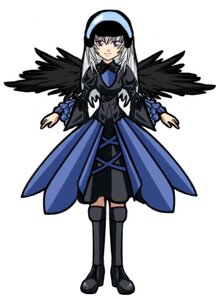 Rating: Safe Score: 0 Tags: 1girl black_footwear black_wings boots dress full_body image knee_boots long_hair long_sleeves looking_at_viewer simple_background smile solo standing suigintou white_background wings User: admin