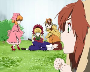 Rating: Safe Score: 0 Tags: 5girls blonde_hair blue_eyes bonnet bow brown_hair closed_eyes commentary_request derivative_work dress drill_hair flower forced_perspective grass green_eyes green_hair hair_ornament hairband hat hina_ichigo image k-on! kanaria long_hair lying multiple multiple_girls nonon_(hige-hige) on_side open_mouth pantyhose parody perspective pink_bow rozen_maiden shinku short_hair siblings sisters sitting souseiseki style_parody suiseiseki tagme twin_drills twins twintails User: admin