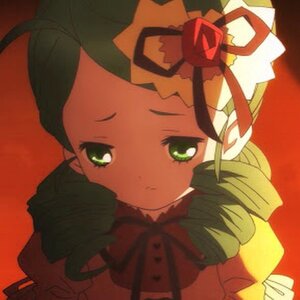 Rating: Safe Score: 0 Tags: 1girl bow dress drill_hair green_eyes image kanaria looking_at_viewer red_background ribbon ringlets simple_background solo twin_drills upper_body User: admin