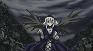 Rating: Safe Score: 0 Tags: 1girl black_wings dress hairband image long_sleeves outdoors rose solo suigintou wings User: admin