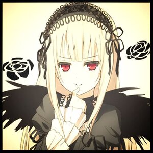 Rating: Safe Score: 0 Tags: 1girl bangs blonde_hair closed_mouth dress flower hairband image letterboxed long_hair long_sleeves looking_at_viewer red_eyes ribbon rose solo squiggle suigintou upper_body wings User: admin
