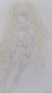 Rating: Safe Score: 0 Tags: 1girl boots cross-laced_footwear dress flower frills hair_ornament image kirakishou knee_boots long_hair monochrome rose solo thigh_boots thighhighs traditional_media very_long_hair User: admin